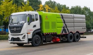 國六東風天龍后雙橋洗掃車_凱力風牌KLF5250TXSD6型洗掃車