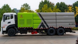 國六東風天龍后雙橋洗掃車_凱力風牌KLF5250TXSD6型洗掃車