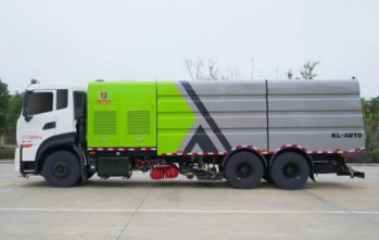 國六東風天龍后雙橋洗掃車_凱力風牌KLF5250TXSD6型洗掃車